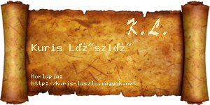 Kuris László névjegykártya