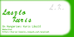 laszlo kuris business card