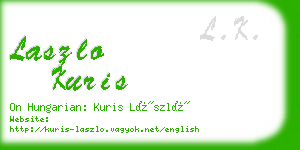 laszlo kuris business card